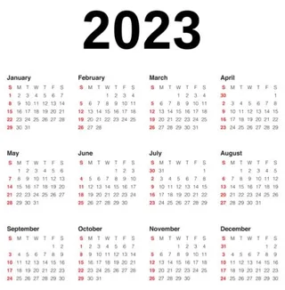 2023 年日历 PNG免抠