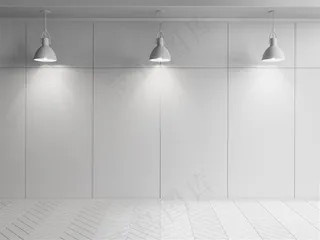 亮着灯的房间照明渲染效果高清图片