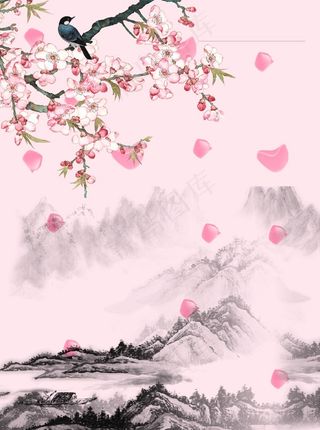 复古工笔画中国风PSD模板