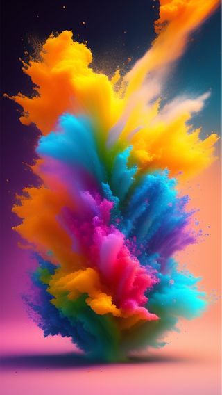 七彩喷溅爆炸色粉高清粒子背景壁纸