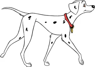 卡通动画动漫可爱狗狗大长腿的斑点狗矢量图海报元素图