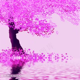 高清粉色爱情树高清背景墙图片 高清粉色爱情树高清背景墙图片