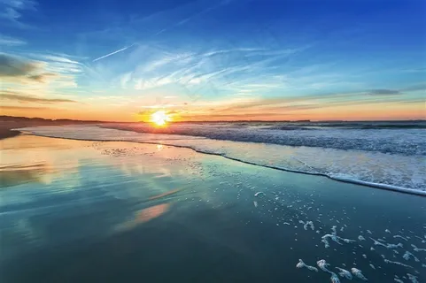 高清海边落日风景图片 高清海边落日风景图片