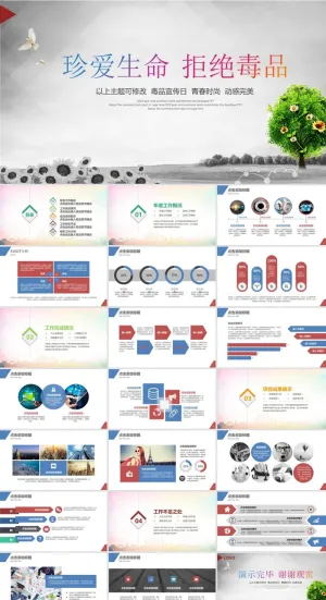 禁毒宣传PPT模板ppt模版预览图