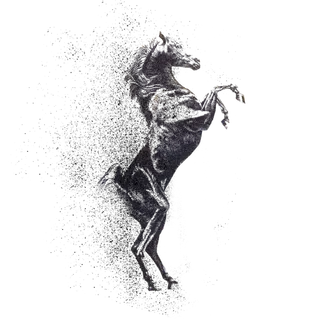 中国风水墨骏马