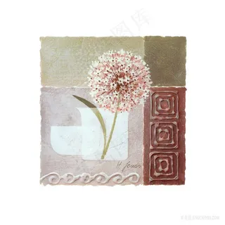 唯美花卉透明玻璃杯艺术油画