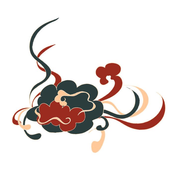 中国风中式国潮敦煌云纹祥云插画图案云朵云彩元素PSDAI设计素材