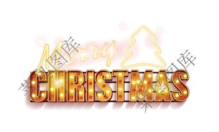 欢度圣诞节发光招牌