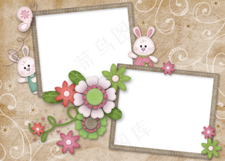 可爱花纹相框图片下载