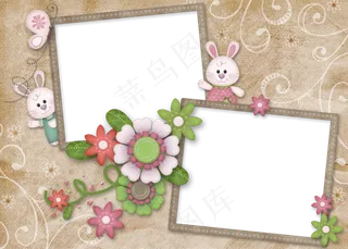 可爱花纹相框图片下载