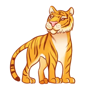 卡通小老虎PNG免抠插画素材可爱动物老虎插画贴图PNG免抠设计素材