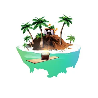 海岛椰子树免抠