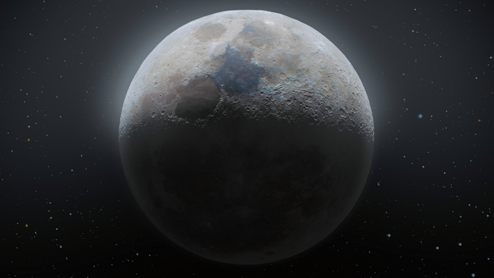 夜空的星球，灰色高清背景素材