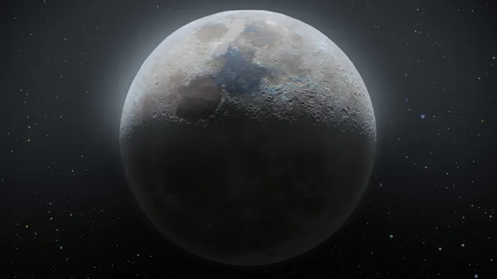 夜空的星球，灰色高清背景素材