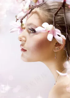 花朵美女素材 花朵美女素材