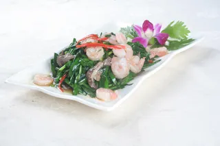 韭香腰筋炒虾仁18