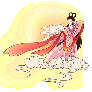 卡通中秋节嫦娥素材