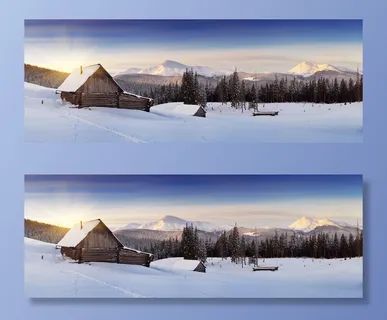 冬天美丽壮观的雪山全景 冬天美丽壮观的雪山全景