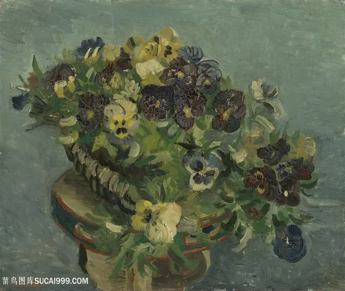 梵高鲜花花卉静物油画图片