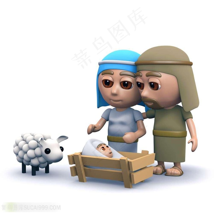 绵羊与卡通夫妻