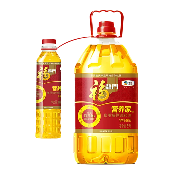 中粮福临门调和油5升超市商品白底图免抠实物摄影png格式图片透明底