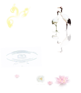 中国古风元素丹顶鹤