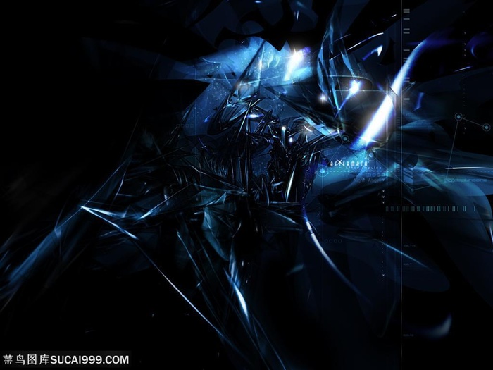 数码科技-现代科技深蓝色3d图形背景底纹动感光线高清素材