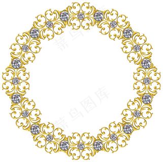 华丽圆形边框背景图片