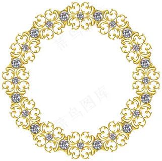 华丽圆形边框背景图片