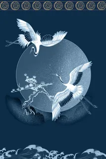 中式古典国潮来袭海报展板宣传背景图PSD设计PS模板素材