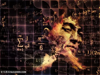 创意数学公式与人物高清图片