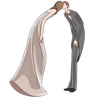 婚纱卡通人物婚礼白纱结婚婚纱摄影手绘