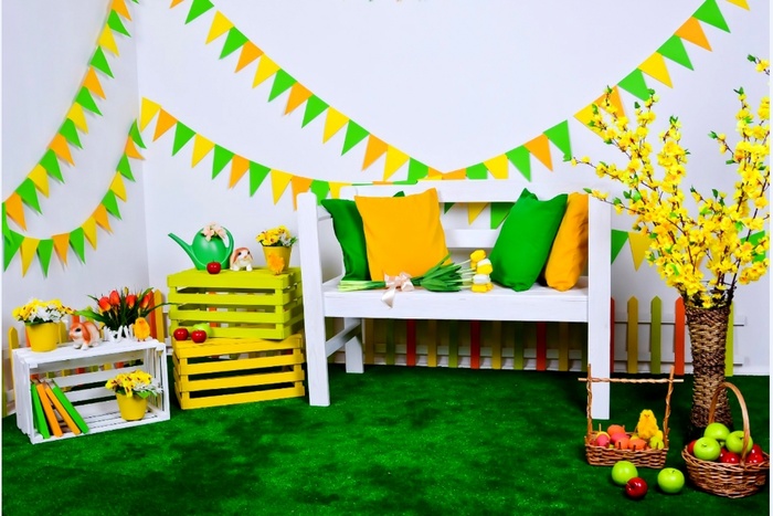 儿童照相拼接背景