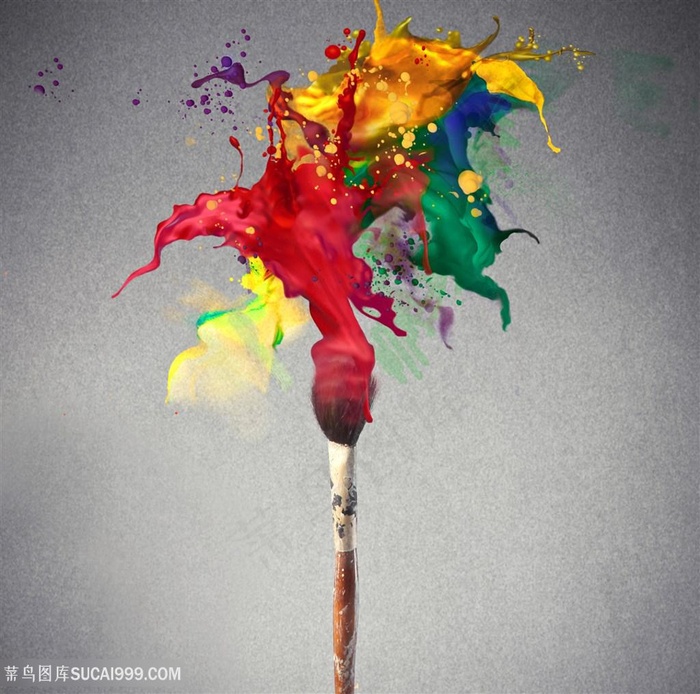 喷溅的颜料高清图片