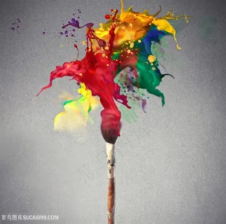 喷溅的颜料高清图片
