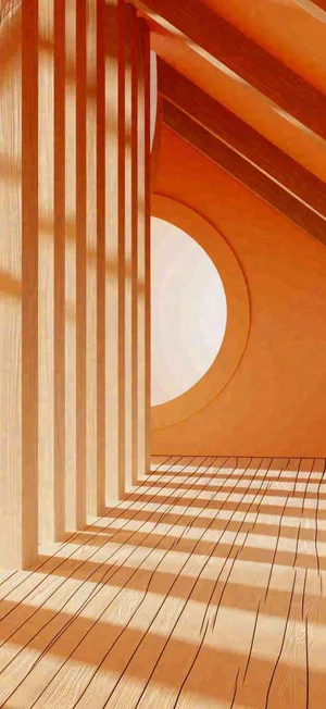 创意简约室内背景，圆形矩形光照