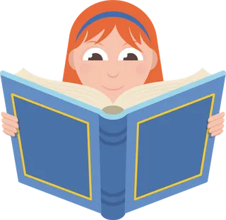 读书 卡通 女孩