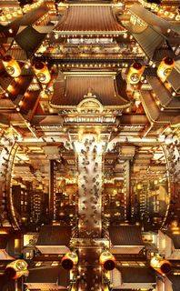 城镇街道俯视绘画图片