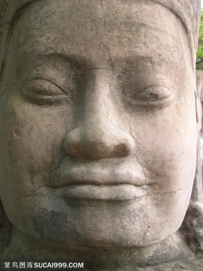 柬埔寨吳哥窟佛像特寫