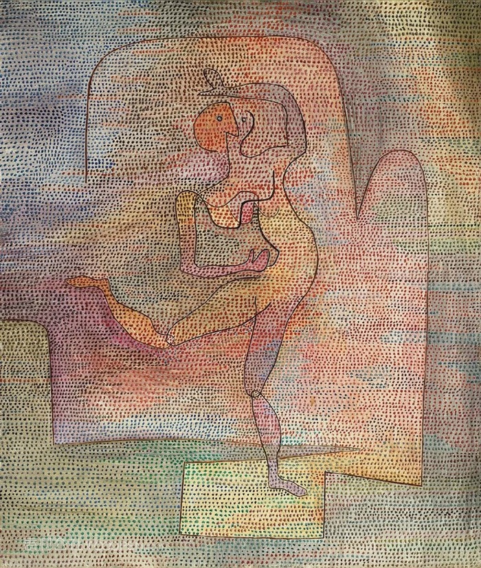 保罗克利手绘抽象水彩人物插画