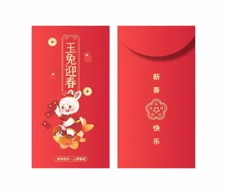 玉兔迎春 玉兔迎春红包 新年红包 新春红包 兔年红包