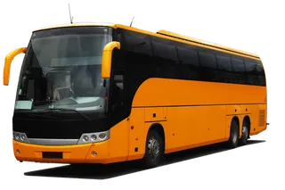 橘色大巴车实物车辆