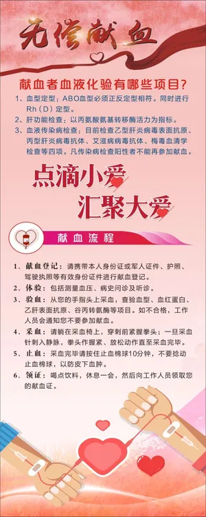 无偿献血展架易拉宝2