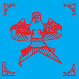 风筝剪纸 剪纸风元素