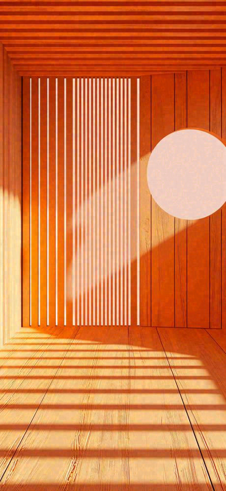 创意简约室内背景，圆形矩形光照(736x1600)