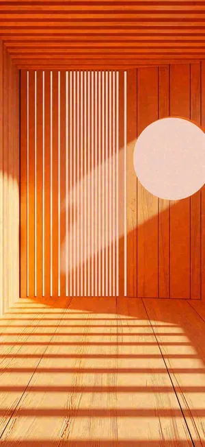 创意简约室内背景，圆形矩形光照