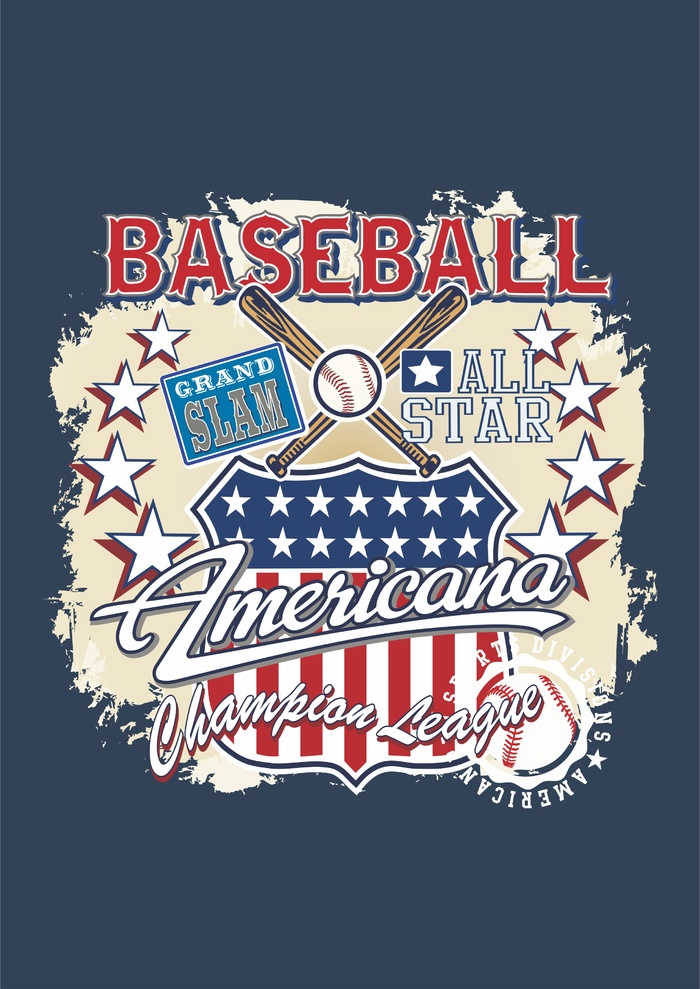 棒球美式潮流可乐字体印花图案18