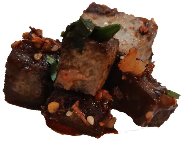 黄豆豆腐包浆黑豆嫩豆腐油炸香煎免抠摄影元素素材psd模版下载