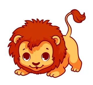 矢量卡通免抠小狮子
