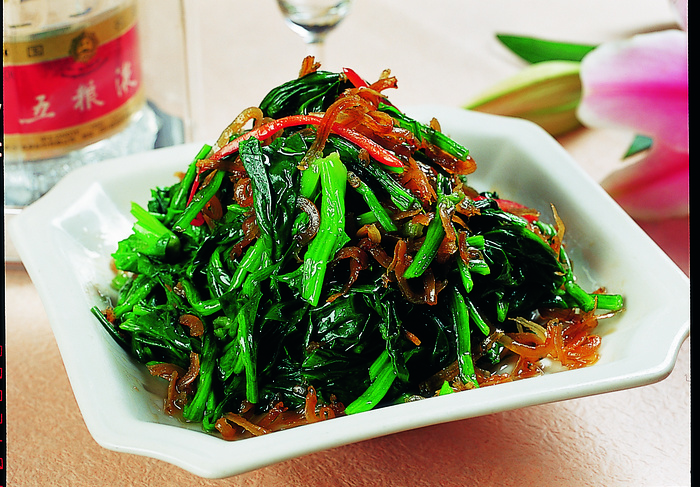 95LC-248丁香鱼拌菠菜